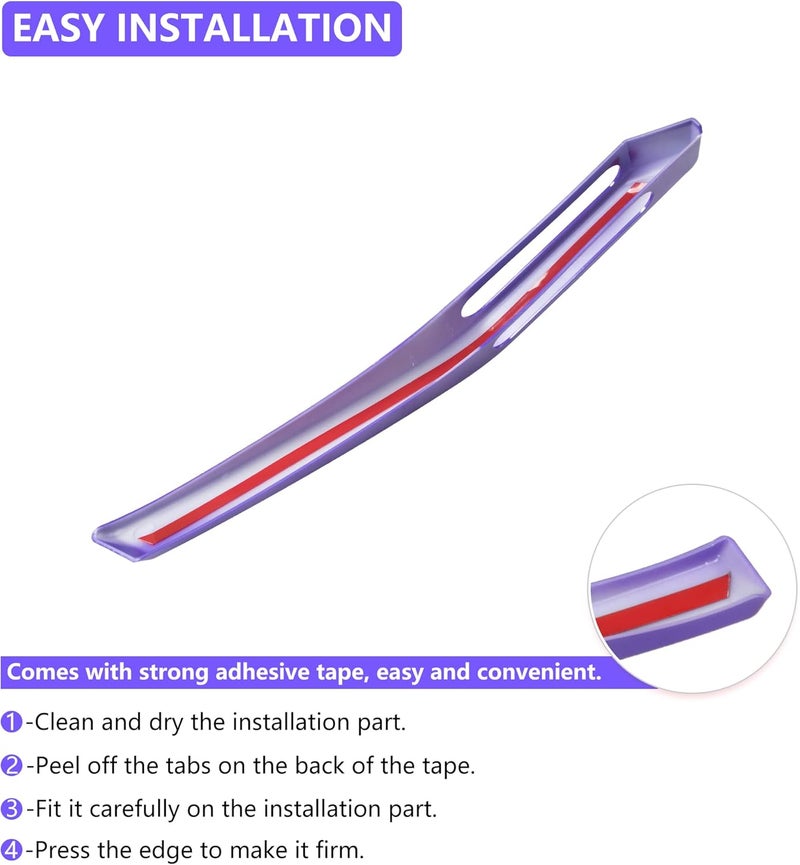 RERPRO Hood Trail Sights Cover Trim for Ford Bronco 2/4 Door 2021 2022 2023 2024 2025 Accessories Engine Hood Hinge Covers Hood Side Release Handle Decoration Stickers Accessory, 1 Pair Purple - Image 5